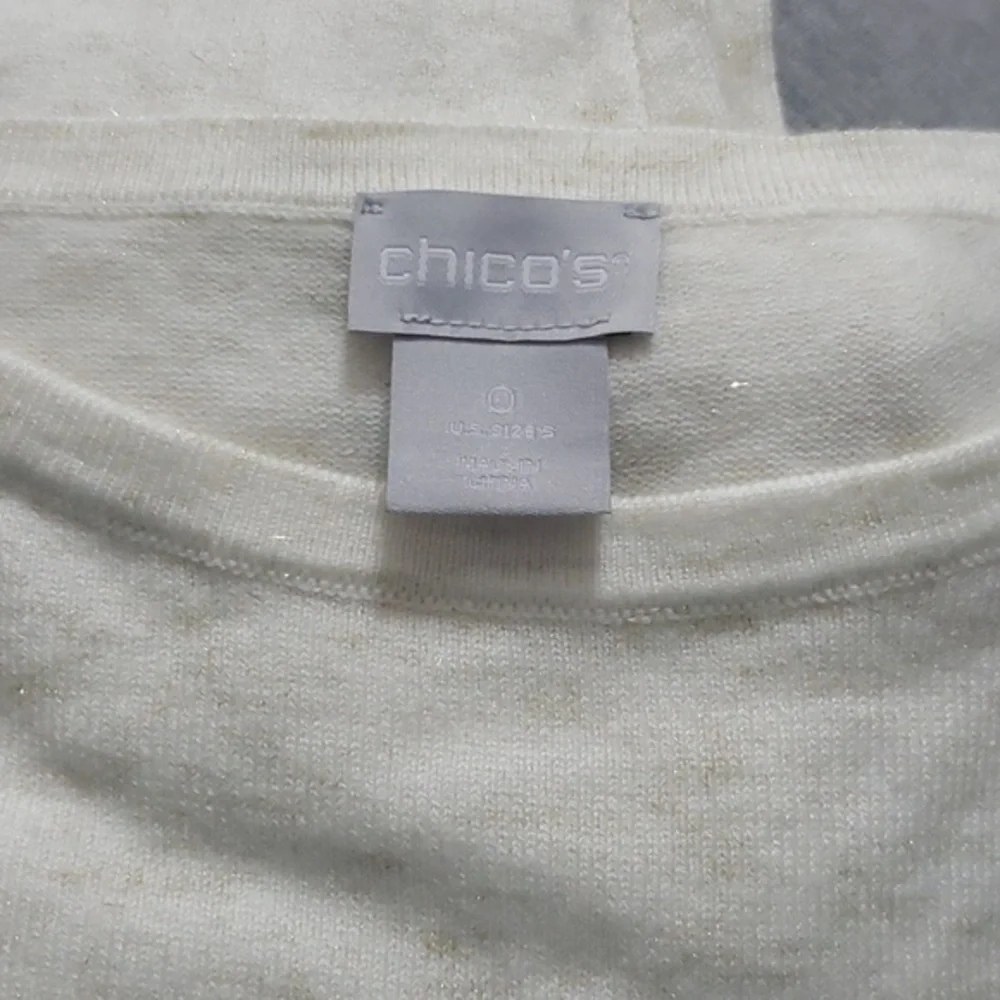 NWT Chico's Cream Colored Tunic Pull-over Sweater Size 0‎ or XSMALL